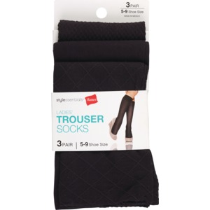 Style Essentials by Hanes Ladies' Trouser Socks, 3 Pairs