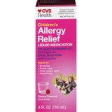 CVS Health Children's Allergy Relief Diphenhydramine HCI Liquid Medication, Cherry Flavor, 4 OZ, thumbnail image 1 of 3