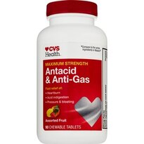 CVS Health Antacid and Anti-Gas Chewable Tablets Maximum Strength, 90 CT