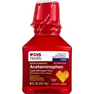 CVS Health Extra Strength Pain Relief Adult Liquid Rapid Burst, Cherry, 8 OZ