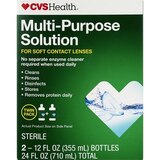 CVS Multi-Purpose Contact Solution No EnzymeClnr Reqd 2-12oz, thumbnail image 1 of 5