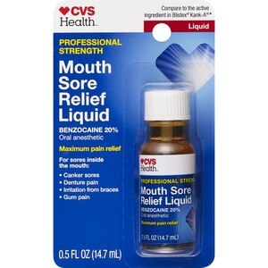 CVS Health Professional Strength Instant Mouth Sore Relief Liquid, 0.5 OZ