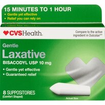 CVS Health Gentle Bisacodyl USP Laxative Suppositories