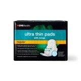 CVS Health Ultra Thin Pads Regular With Wings, 18 CT, thumbnail image 2 of 4