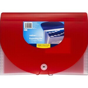 Caliber Expanding File Poly 13 Pockets/12 Tabs Letter Size