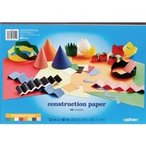 Caliber Construction Paper Assorted Colors, 12 in x 18 in