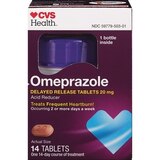 CVS Health Omeprazole Delayed Release Acid Reducer Tablets, 20 MG, thumbnail image 1 of 1