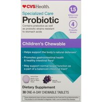 CVS Health Children's Chewable Probiotic Tablets Grape, 30CT