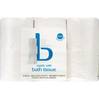 Just The Basics Bathroom Tissue 1000 Sheets