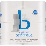 Just The Basics Bathroom Tissue 1000 Sheets, thumbnail image 1 of 1