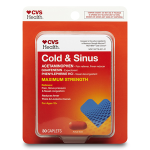CVS Health Cold and Sinus Maximum Strength Caplets