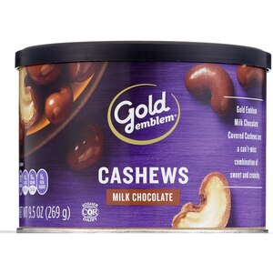 Gold Emblem Milk Chocolate Covered Cashews, 9.5 OZ