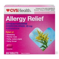 CVS Health Small Size Allergy Diphenydramine Hydrochloride Tablets