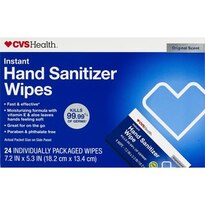 CVS Health Instant Hand Sanitizing Wipes, 24CT