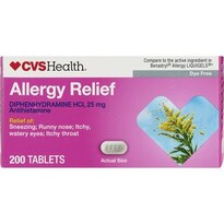 CVS Health Dye-Free Allergy Diphenhydramine HCl Tablets, 200 CT