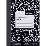 Caliber Composition Book Narrow Ruled 4.5x3.25" Black Cover, thumbnail image 1 of 1