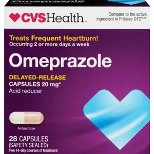 CVS Health Omeprazole Magnesium Acid Reducer 20 mg Delayed Release Capsules