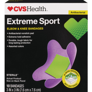 CVS Health Extreme Sport Elbow & Knee Bandages Assorted, 10CT