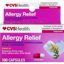 CVS Health Allergy Relief Diphenhydramine Capsules