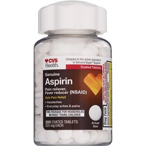 CVS Health Genuine Aspirin Pain Reliever/Fever Reducer Coated Tablets