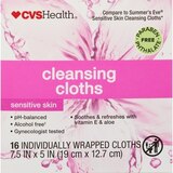 CVS Health Cleansing Cloths Sensitive Skin, 18 CT, thumbnail image 1 of 1