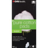 CVS Health Pure Cotton Heavy Flow Pads, Super, thumbnail image 1 of 1