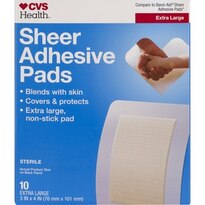 CVS Adhesive Pads Sheer Sterile Extra Large 3"x4"