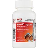 CVS Health Iron 65 mg Tablets, 200 CT, thumbnail image 1 of 1