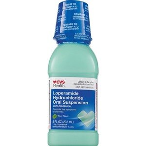 CVS Health Loperamide Hydrochloride Oral Suspension Liquid, Mint Flavor