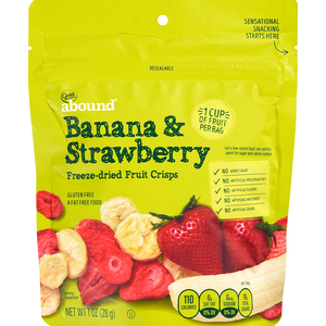 Gold Emblem Abound Banana & Strawberry Freeze-Dried Fruit Crisps, 1 OZ