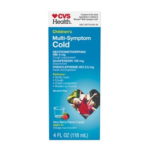 CVS Health Children's Multi-Symptoms Cold Liquid Very Berry