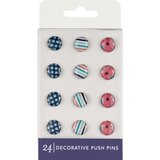 Carolina Pad Decorative Push Pins, 24 CT, thumbnail image 1 of 1