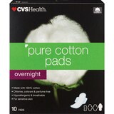 CVS Health Pure Cotton Heavy Flow Pads, Overnight, thumbnail image 1 of 1