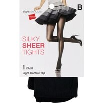 Style Essentials by Hanes Silky Sheer Tights, Black