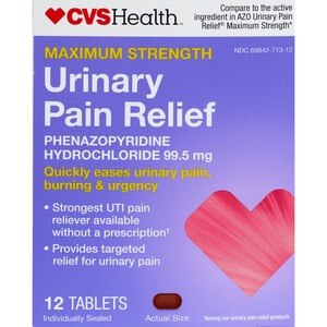 CVS Urinary Pain Relief Phenazopyrdidine 99.5mg Max Str Tabs