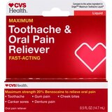 CVS Health Oral Pain Reliever for Severe Toothaches, Maximum Strength, thumbnail image 1 of 1