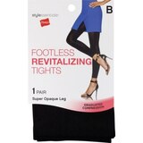 Style Essentials by Hanes Footless Revitalizing Tights, Black, thumbnail image 1 of 1