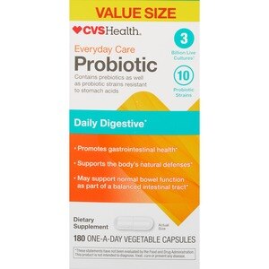 CVS Health Probiotic Capsules Value Size, 180CT