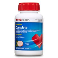 CVS Health Dual Action Complete Acid Reducer plus Antacid Tablets Cool Mint