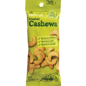 Gold Emblem Abound Unsalted Cashews, 1.5 OZ