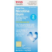 CVS Health Sugar Free Nicotine Polacrilex Gum Original 2mg, 50CT