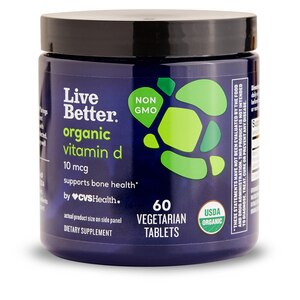 Live Better Organic Vitamin D, 10mcg, 60 CT