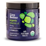 Live Better Organic Vitamin D, 10mcg, 60 CT, thumbnail image 1 of 1