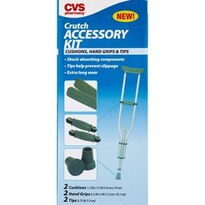 CVS Health Adjustable Crutch Accessory Kit, Gray