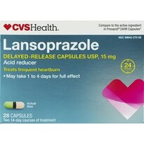 Lansoprazole Delayed Release Capsules, 15 mg, treats frequent heartburn