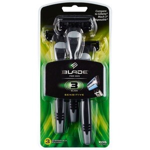 Blade Sensitive Skin 3 Blade Disposable Razors, 3CT