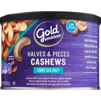 Gold Emblem Cashews Halves & Pieces Lightly Salted (Can)