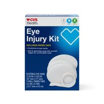 CVS Eye Injury Kit 5 Eye Pads+1 Roll Paper Tape 0.5"x5Yds