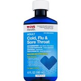 CVS Health Adult Cold, Flu & Sore Throat Maximum Strength Liquid, 6 OZ, thumbnail image 2 of 3