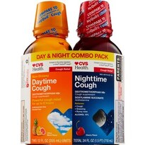 CVS Health Non-Drowsy Daytime & Nighttime Cough Relief Liquid Twin Pack